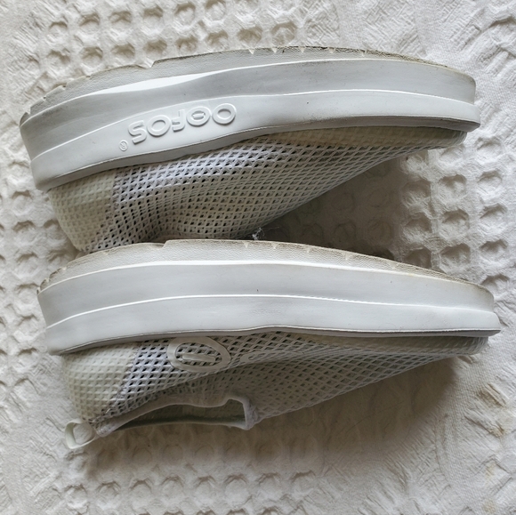 Oofos oomega white mesh sneaker recovery shoes size women's 10 - Picture 4 of 8